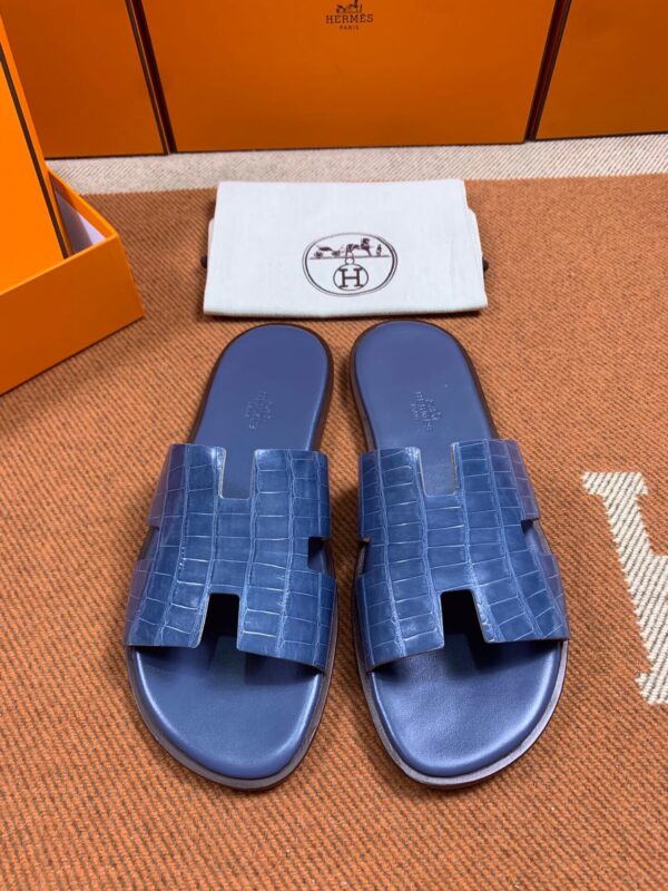 Hermes Izmir Sandals in Croco(Fully Handmade)