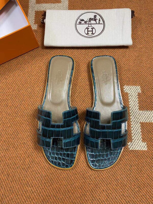 Hermes Sandals in Croco (Fully Handmade)