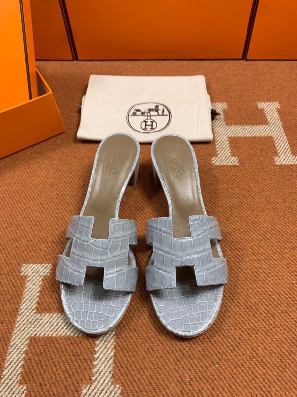 Hermes Oasis Sandals in Croco (Fully Handmade)