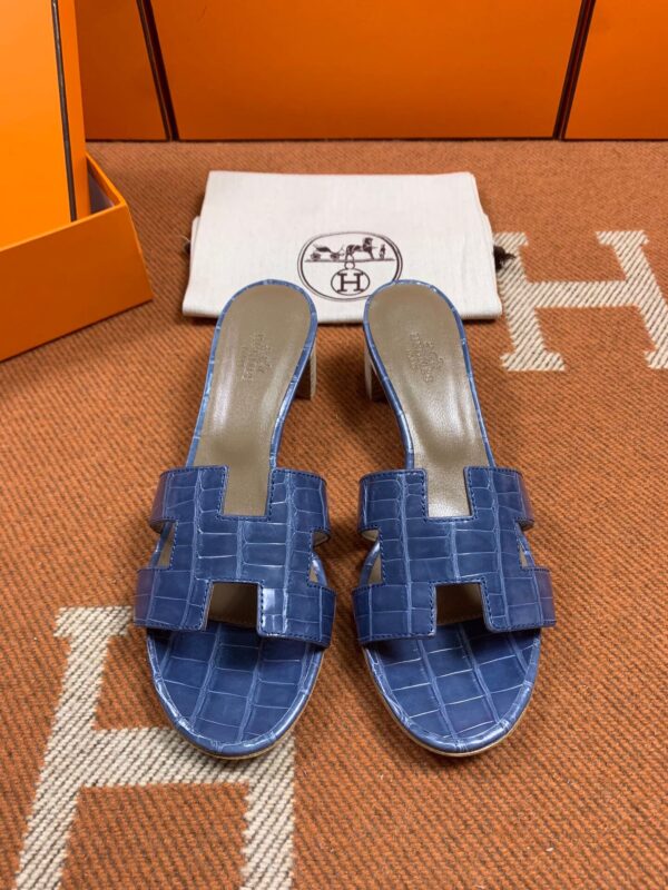 Hermes Oasis Sandals in Croco (Fully Handmade)