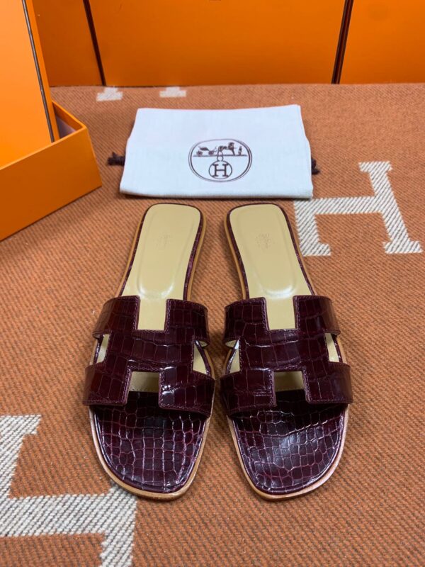 Hermes Sandals in Croco (Fully Handmade)