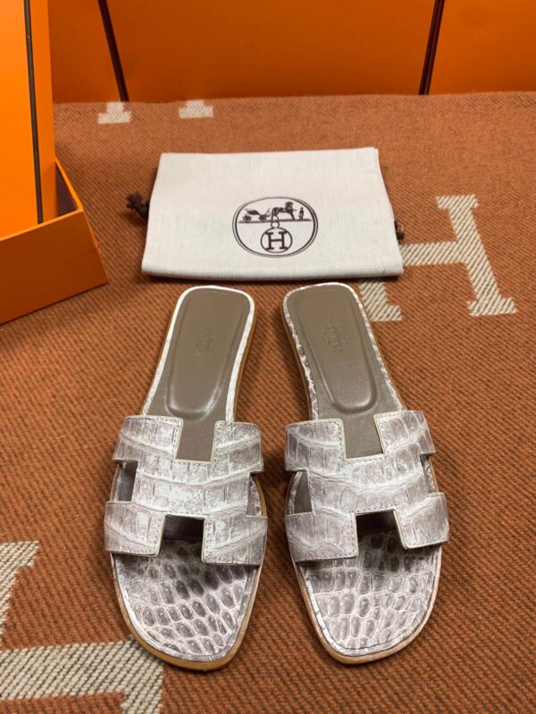 Hermes Sandals in Croco (Fully Handmade)