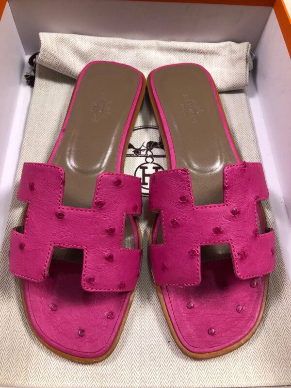 Hermes Sandals in Ostrich (Fully Handmade)
