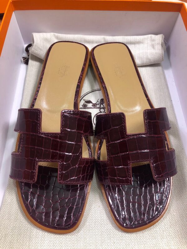 Hermes Sandals in Croco (Fully Handmade)