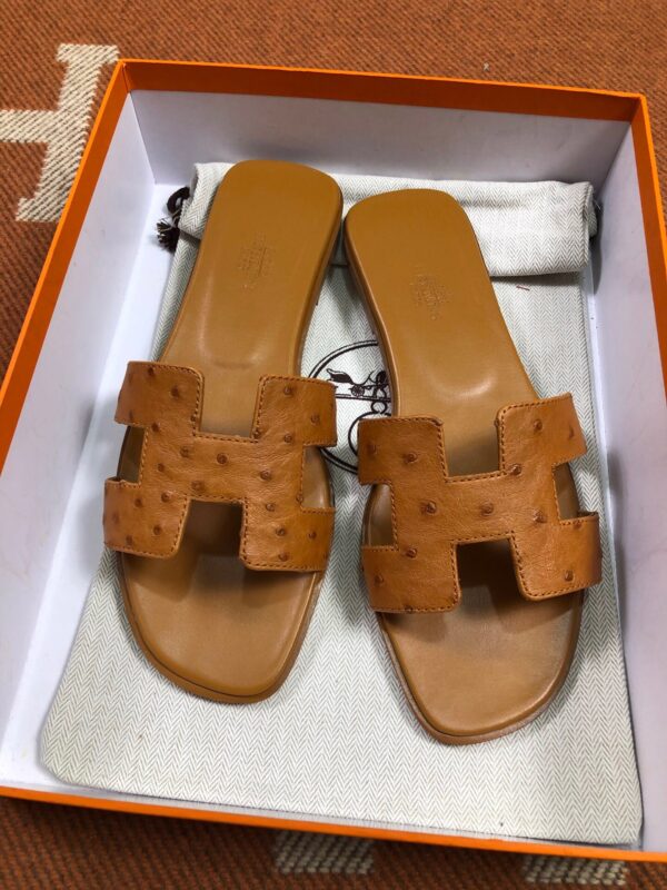 Hermes Sandals in Ostrich (Fully Handmade)