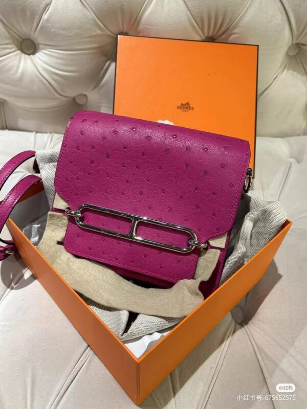 Hermes Roulis Ostrich in Purple