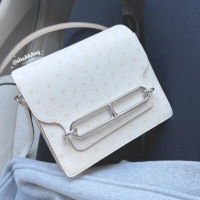 Roulis Mini Ostrich in Pure White