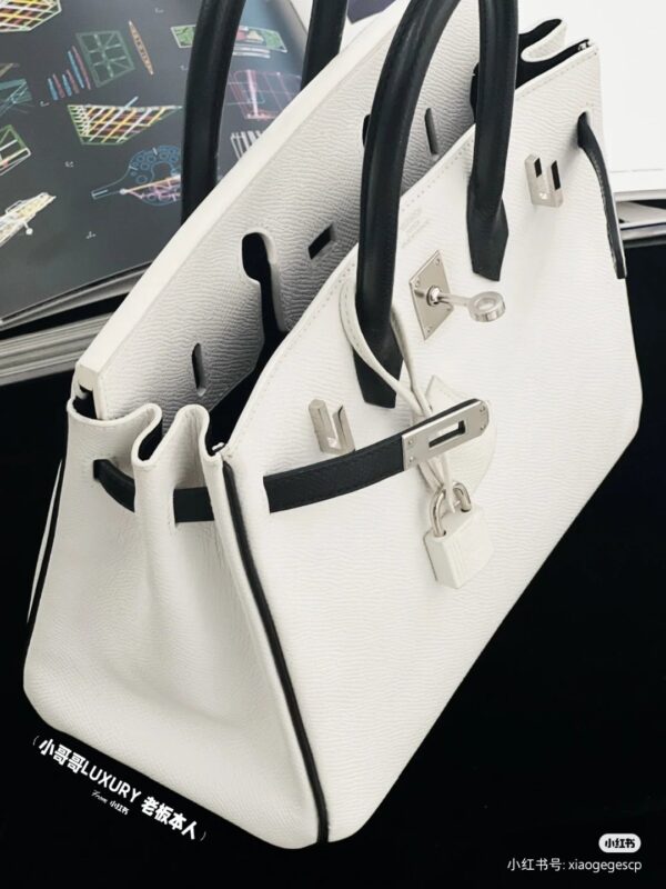 Birkin 30 Epsom in Craie&Noir