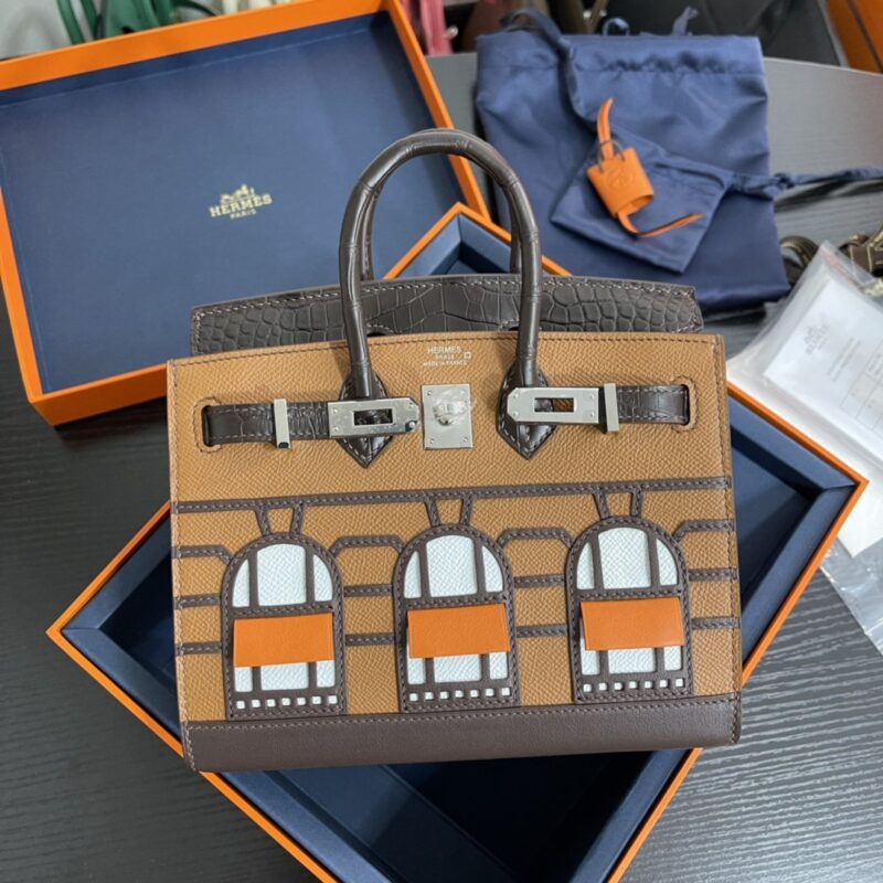 Birkin Faubourg 20 Epsom&Croco in Golden Brown&Chocolat