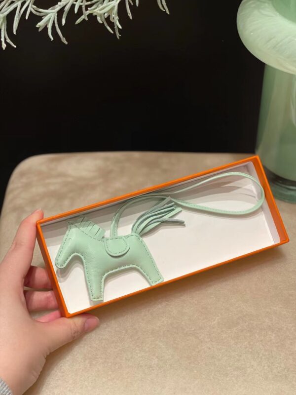 Hermes Rodeo PM Charm Milo Lambskin in Aqua