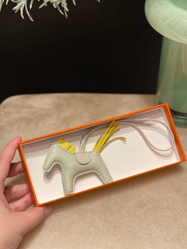 Hermes Rodeo PM Charm Milo Lambskin in Aqua/Lime/Nata