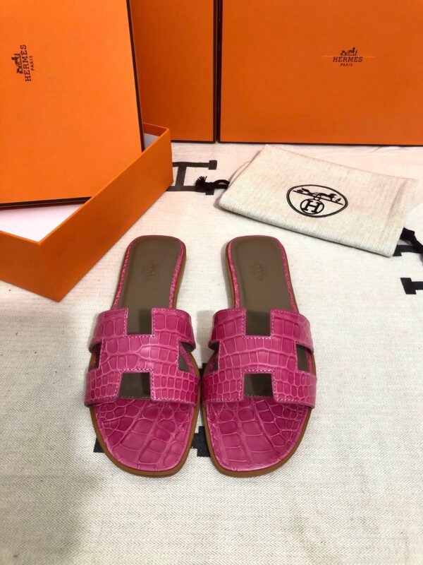 Hermes Sandals in Croco (Fully Handmade)