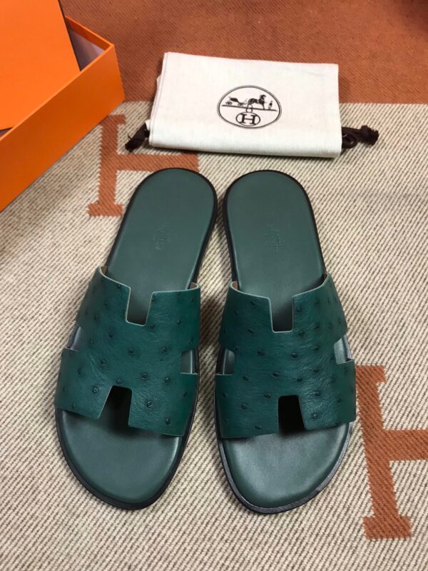 Hermes Men’s Sandals in Ostrich (Fully Handmade)