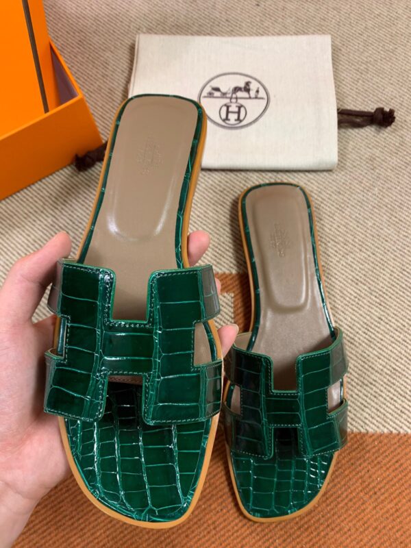 Hermes Sandals in Croco (Fully Handmade)