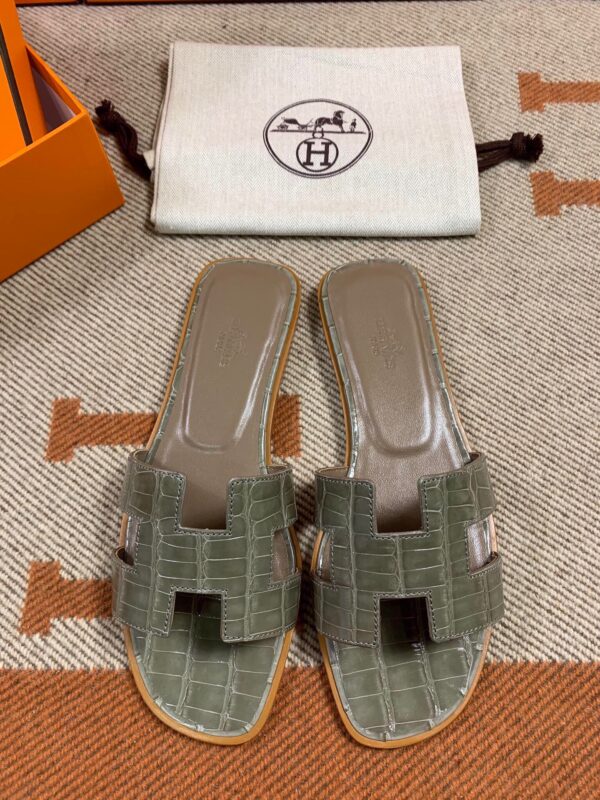 Hermes Sandals in Croco (Fully Handmade)