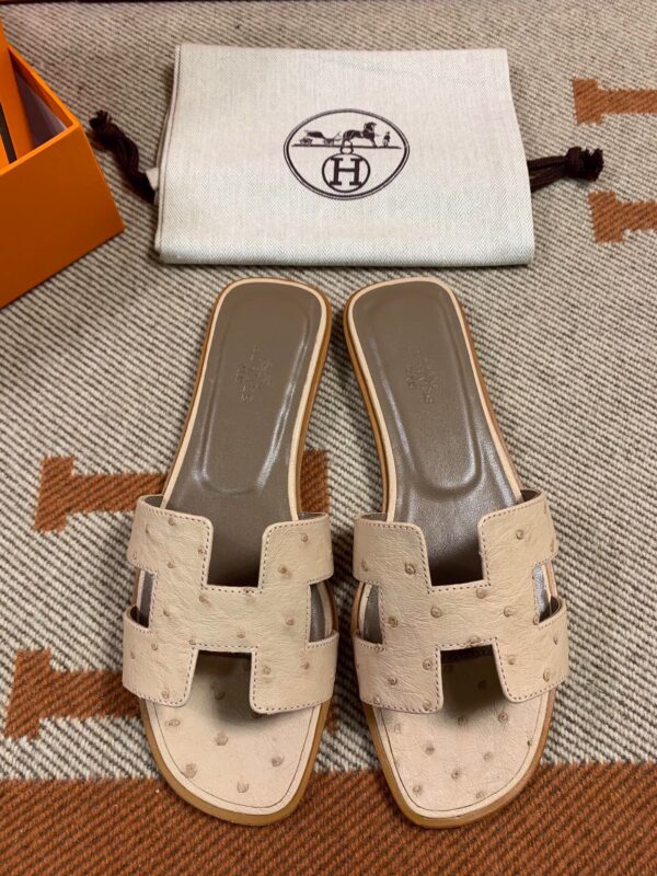 Hermes Sandals in Ostrich (Fully Handmade)