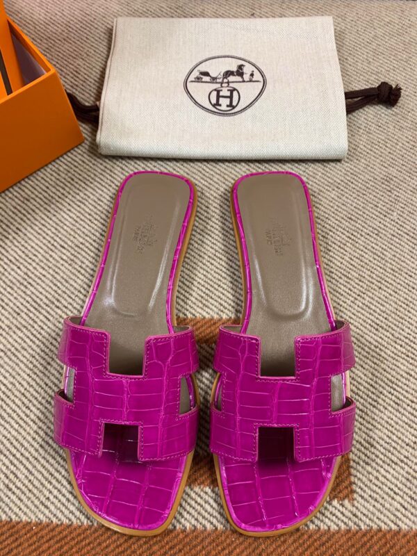 Hermes Sandals in Croco (Fully Handmade)