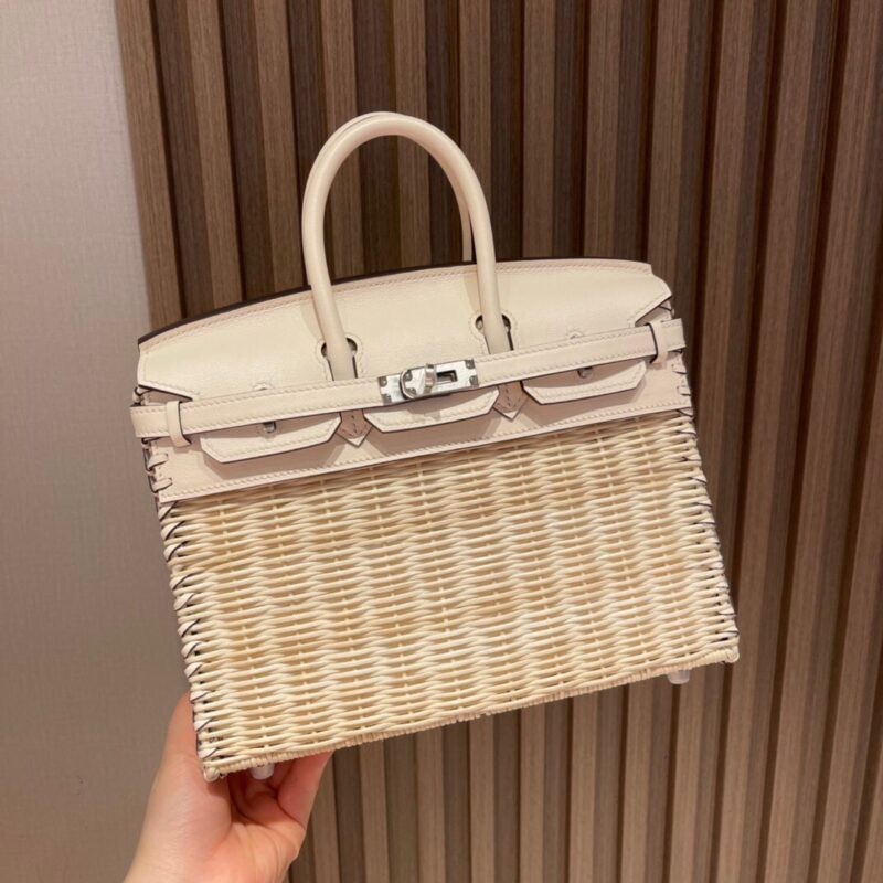 Birkin 25 Picnic Osier Wicker&Saddle Leather Nata