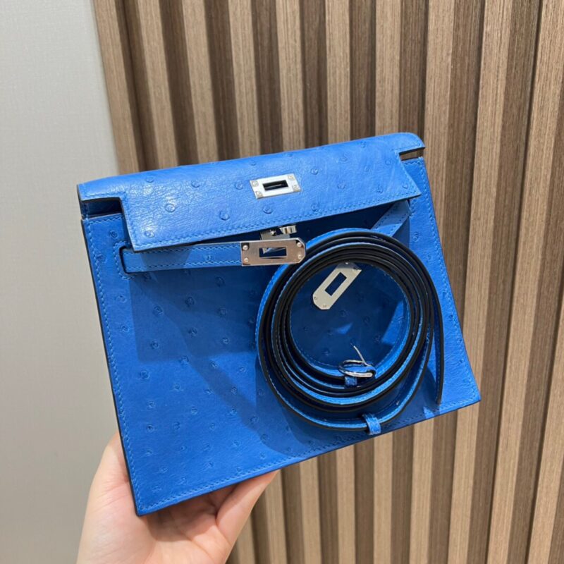 Kelly Danse in Mykonos Blue Ostrich