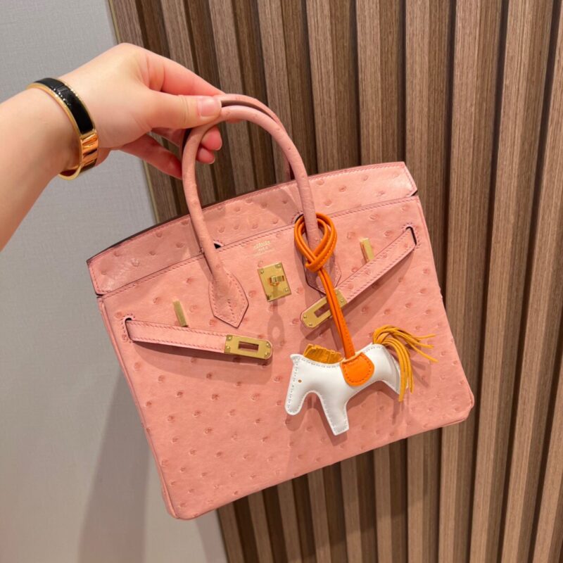 Birkin 25 Ostrich in Rose Sakura