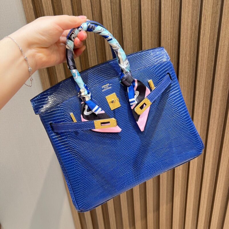 Birkin 25 Lizard in Bleu Sapphire