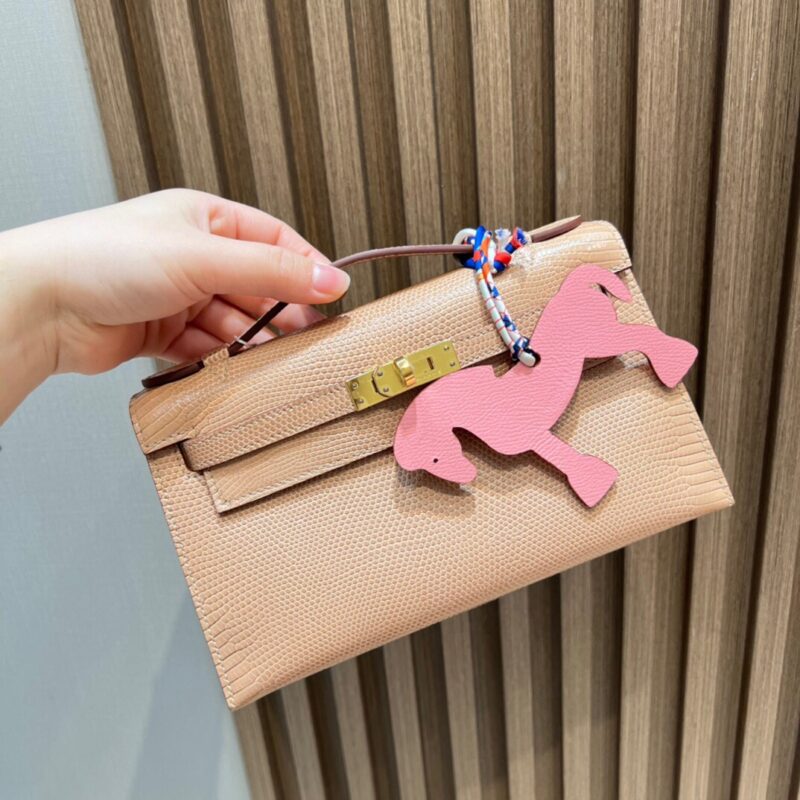 Kelly Pochette Lizard in Chai