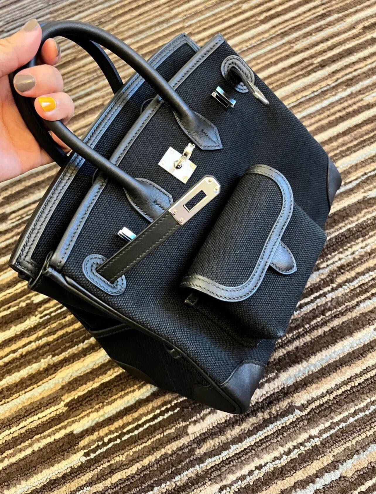 img_5488 Cargo Birkin 25 Swift&Canvas in Noir - Image 1