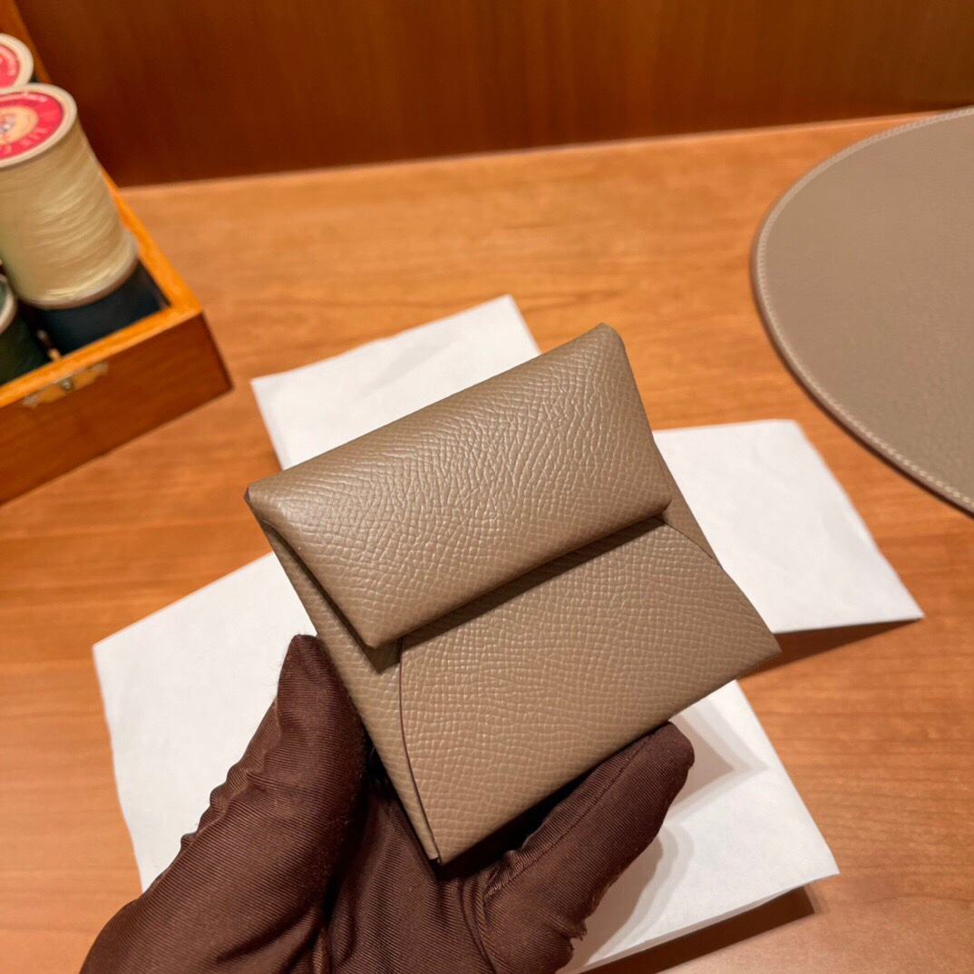 img_5597 Small Purse 37 Elephant Gray Classic Epsom Leather Coin - Image 1