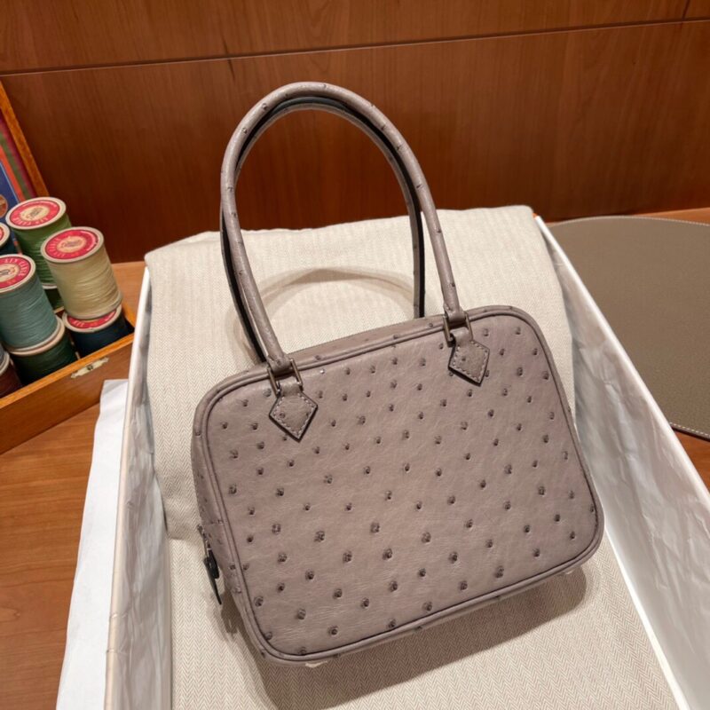 Plume 20 Ostrich in Gris Asphalte