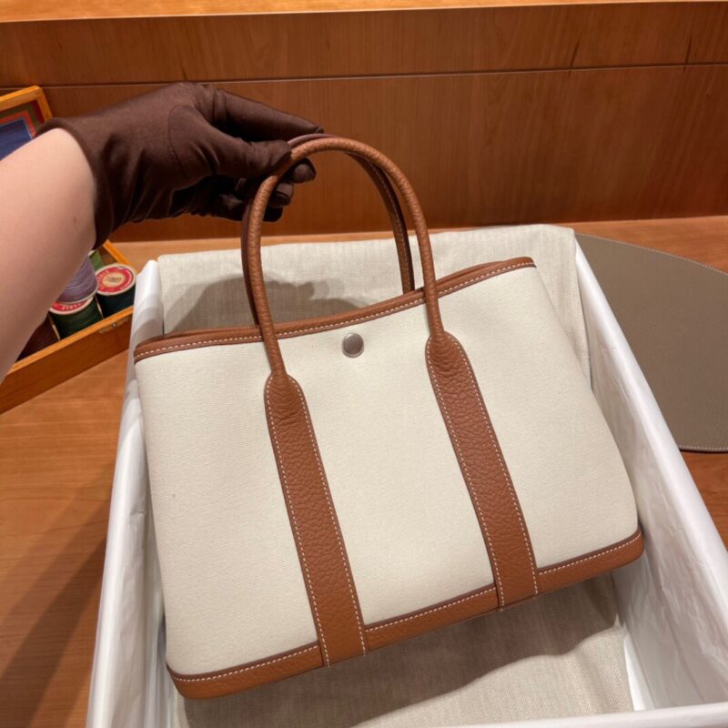 Garden Party 30 White Canvas&Golden Brown Negonda