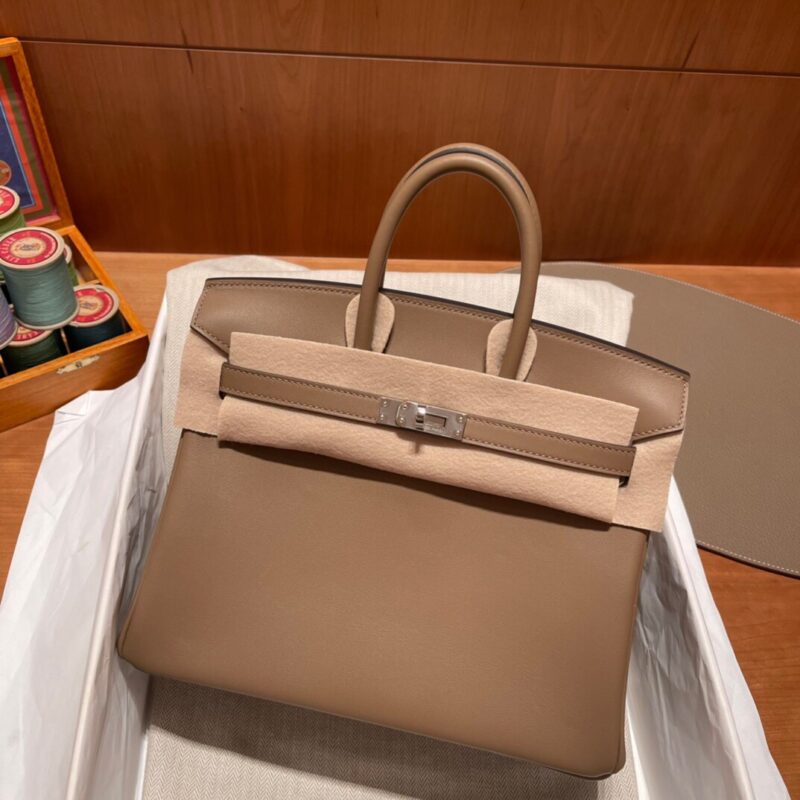 Birkin 25 Jonathan Leather in Beige de Weimar