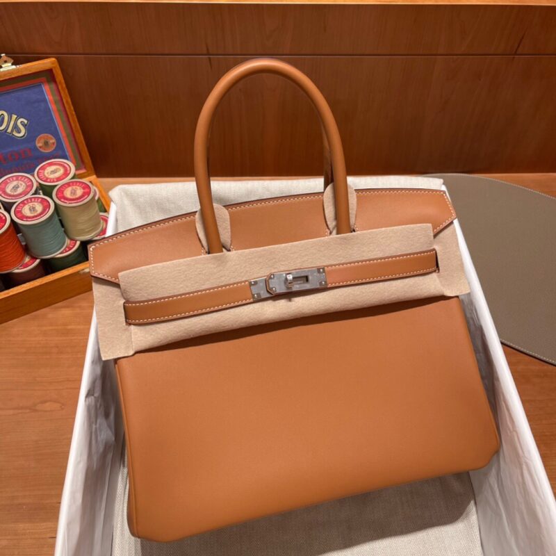 Birkin 25 Jonathan Leather in Golden Brown