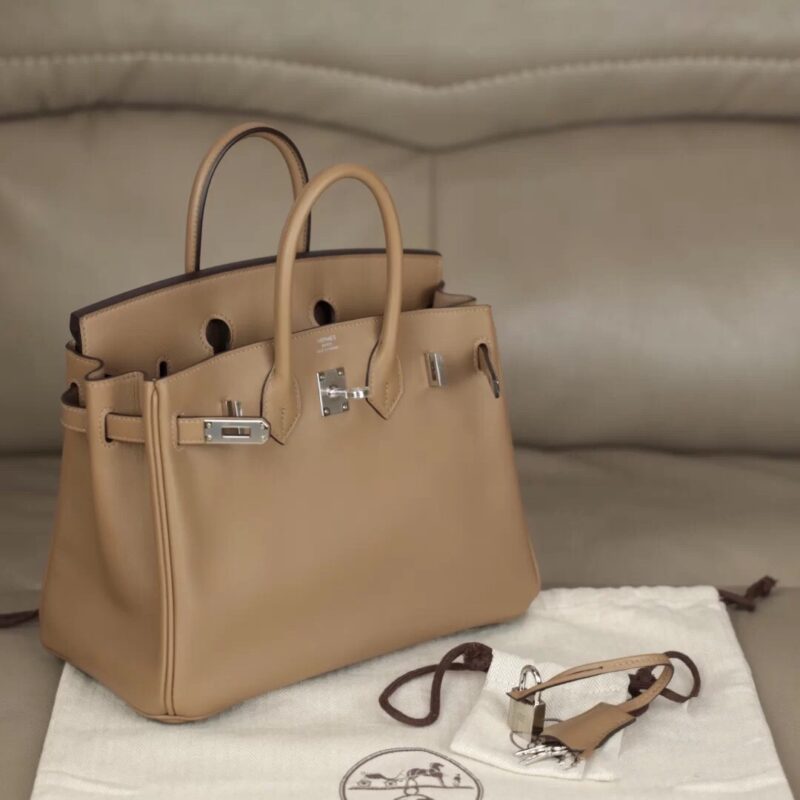 Birkin 25 Jonathan Leather in Beige de Weimar