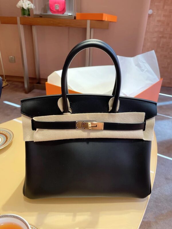 Birkin 25 Jonathan Leather in Noir