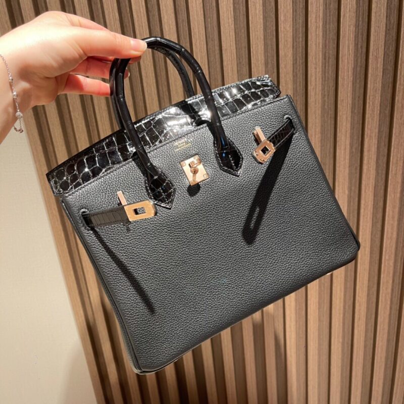 Birkin Touch 25 Nile Crocodile in Black