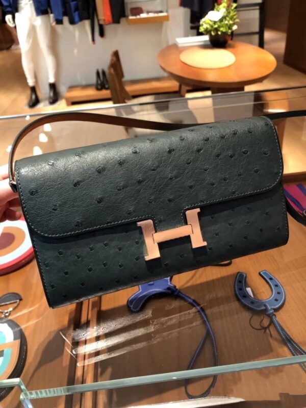 Constance To Go Ostrich Titan Green