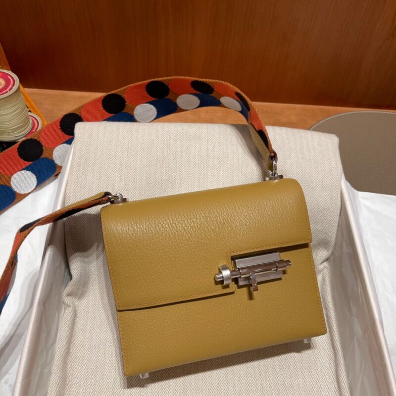 Verrou Mini in Kraft Chèvre Mysore