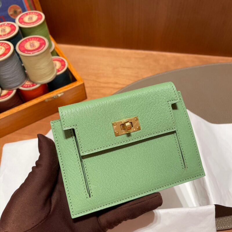 Kelly Pocket Chèvre Mysore Vert Cirquet