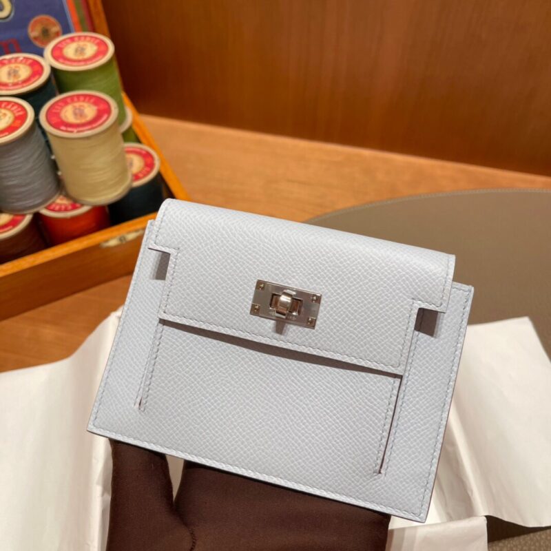 Kelly Pocket Epsom T0 Blue Brume