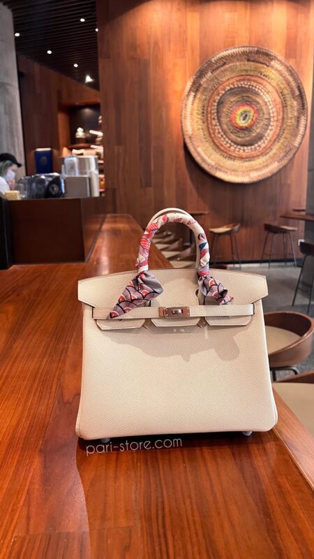 Birkin 25 Epsom in Craie