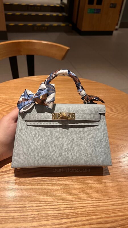 Mini Kelly Epsom in Glacier Blue