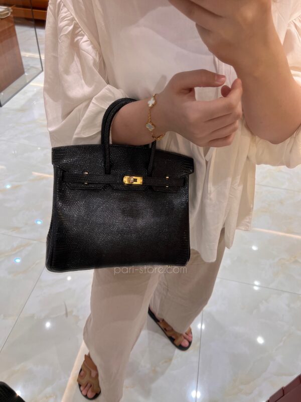 Birkin 25 Lizard in Noir