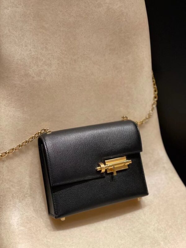 Verrou Mini in Black Chevre Mysore