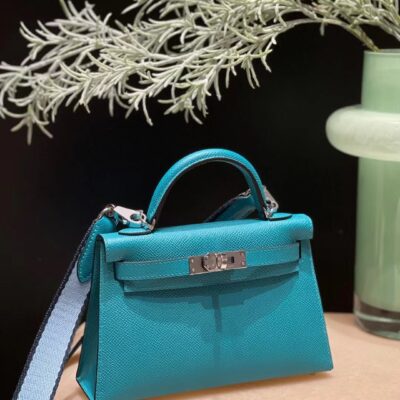 Mini Kelly Epsom in Turquoise Blue