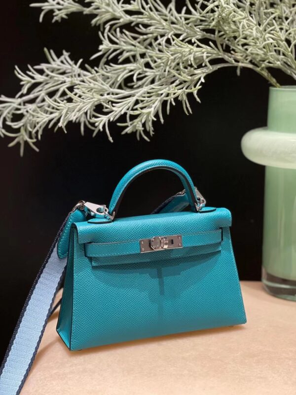 Mini Kelly Epsom in Turquoise Blue