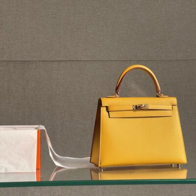 Kelly 28 Epsom Jaune Ambre