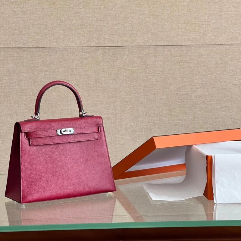 Kelly 25 Epsom  Rouge Grenat