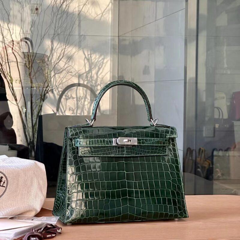 Kelly 28 Crocodile Malachite Green