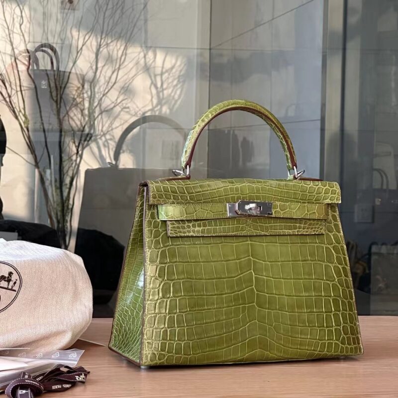 Kelly 28 Crocodile Olive Green