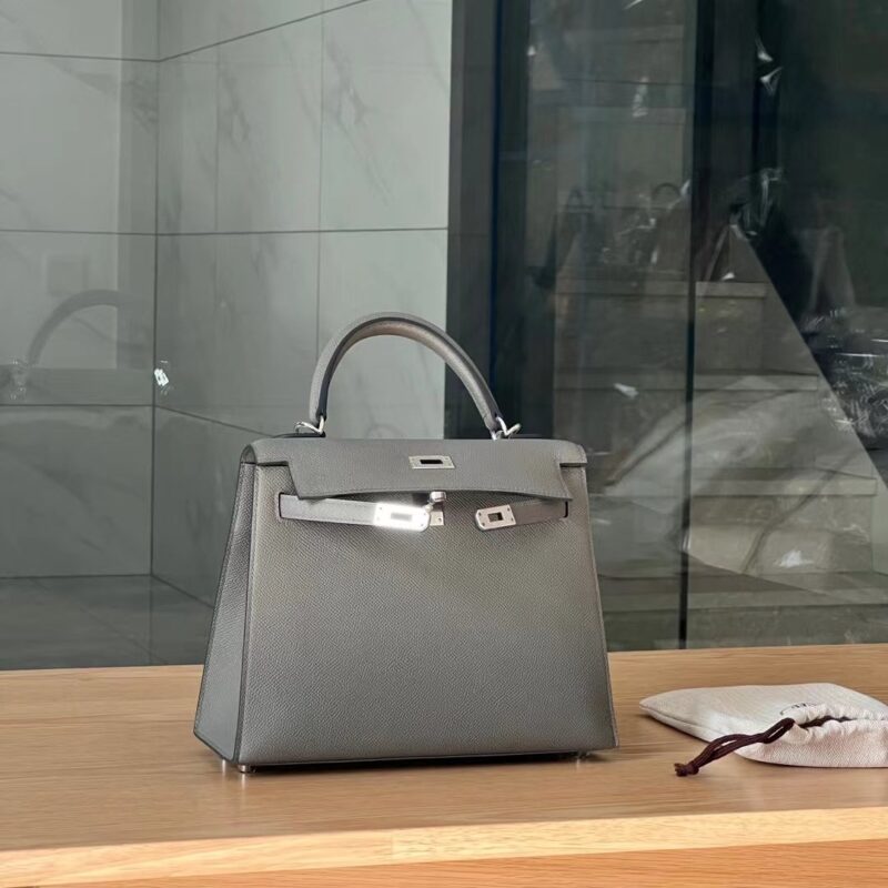 Kelly 28 Epsom Gris Mouette